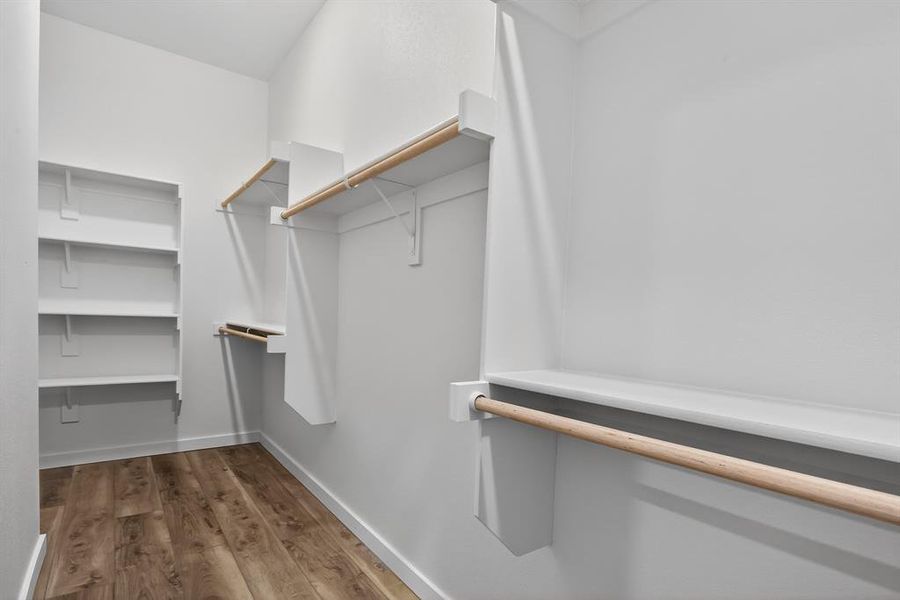 EXTRA-LARGE Primary walk-in closet in addition to the storage closet in the primary bathroom!