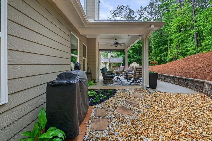 Exterior details and patio area of a home in , Villa Rica (Image 29).