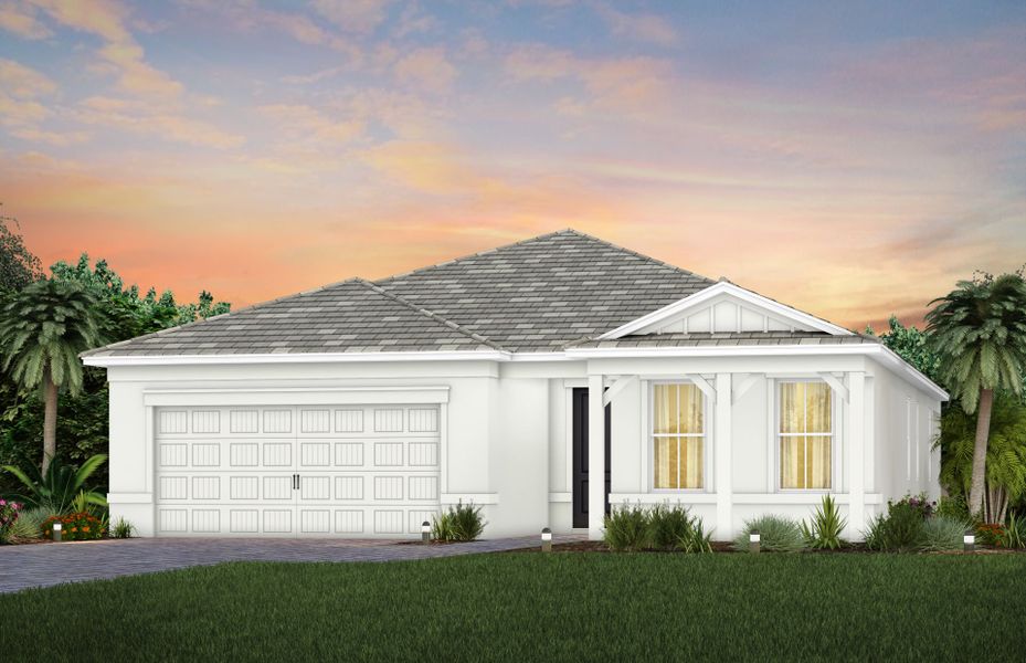 Representative exterior photo of a completed home built from the Mystique by Pulte Homes in Legacy Groves, Nokomis, FL (Image 26).