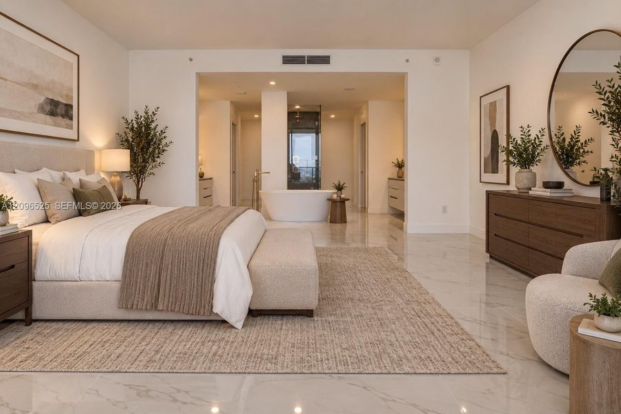 Furnished interior view inside a new home in Aria Reserve, Miami (Image 7).