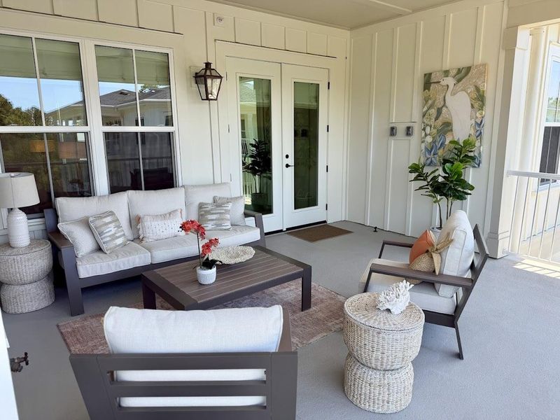 Exterior details and patio area of a home in , Charleston (Image 26).