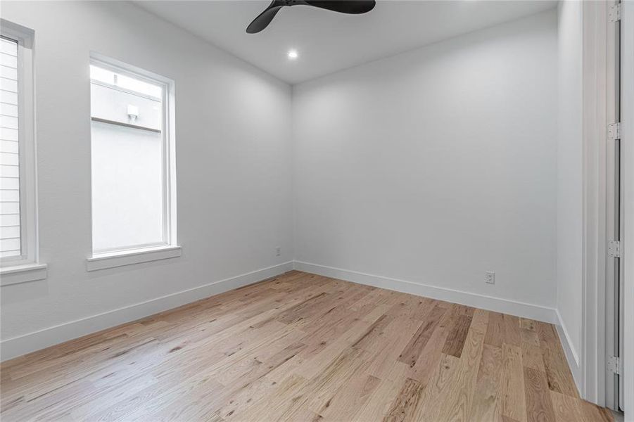 Upstairs middle bedroom with an ensuite bathroom.