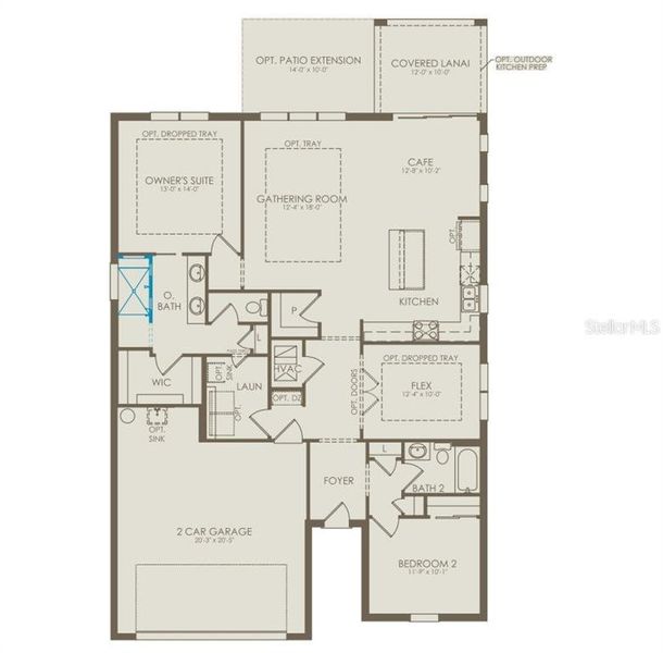 2D floor plan layout of this home in Del Webb at Viera, Melbourne, FL (Image 3). 2D floor plan layout of this home in Del Webb at Viera, Melbourne, FL (Image 3).