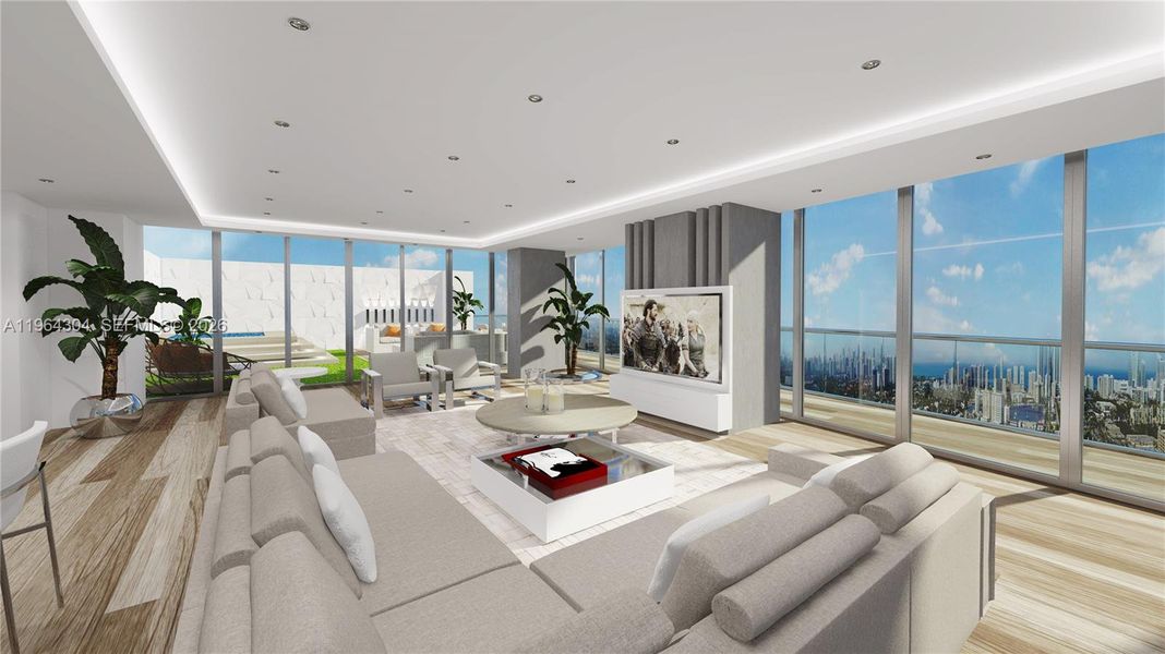 Furnished interior view inside a new home in , Hallandale Beach (Image 9).