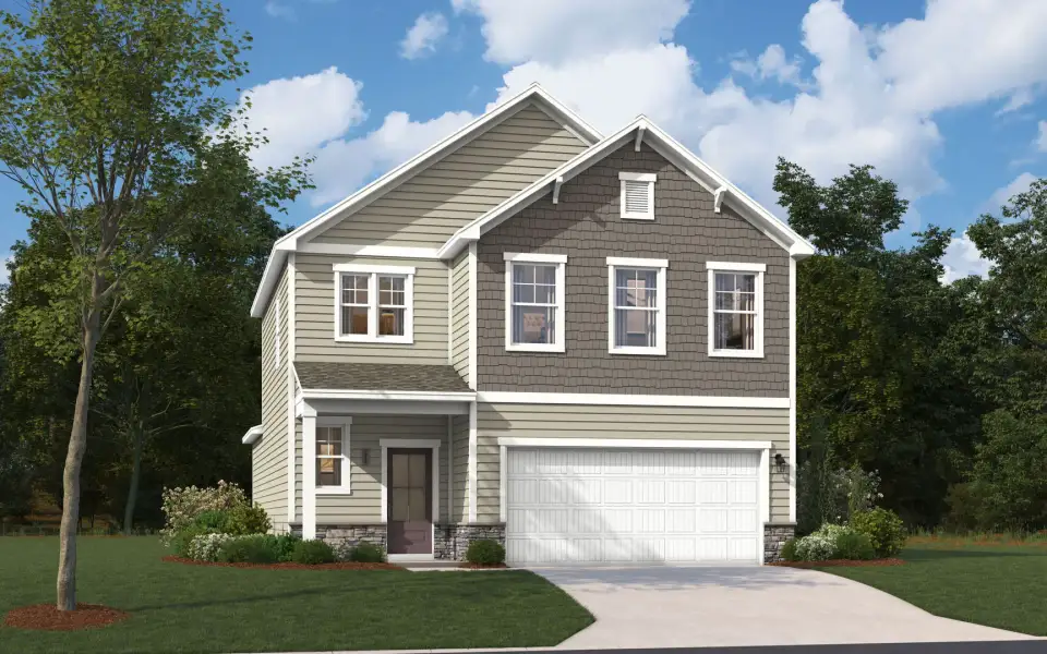 Representative exterior photo of a completed home built from the The Rainey by Stanley Martin Homes in Bell Meadows, Winnabow, NC (Image 30). Representative exterior photo of a completed home built from the The Rainey by Stanley Martin Homes in Bell Meadows, Winnabow, NC (Image 30).