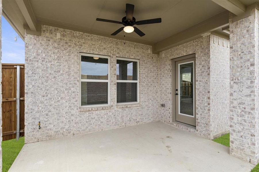 Exterior details and patio area of a home in The Villages of Hurricane Creek, Anna (Image 21). Exterior details and patio area of a home in The Villages of Hurricane Creek, Anna (Image 21).