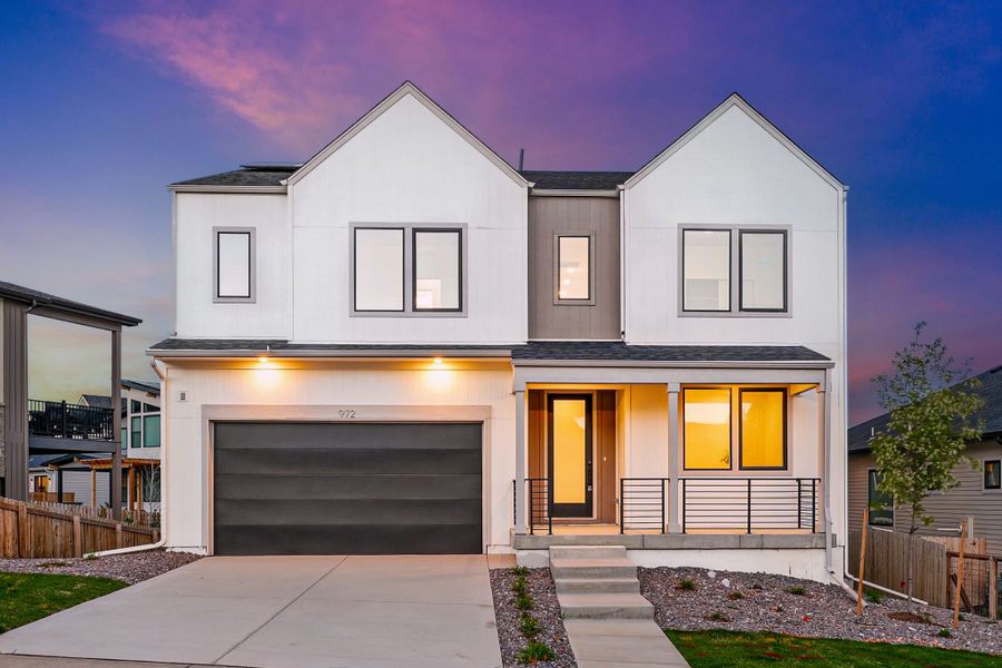 Front exterior of a new home in , Louisville, CO, highlighting curb appeal (Image 1). Front exterior of a new home in , Louisville, CO, highlighting curb appeal (Image 1).