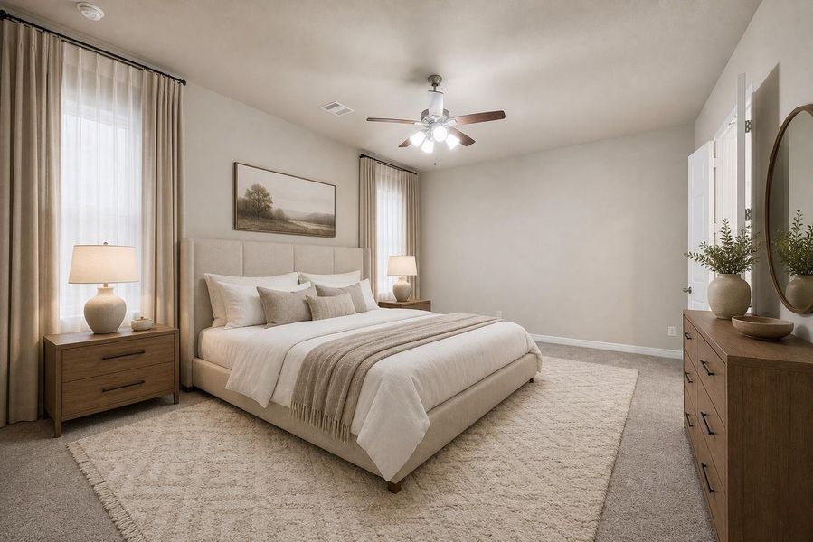 Furnished interior view inside a new home in Westland Ranch, League City (Image 20).
