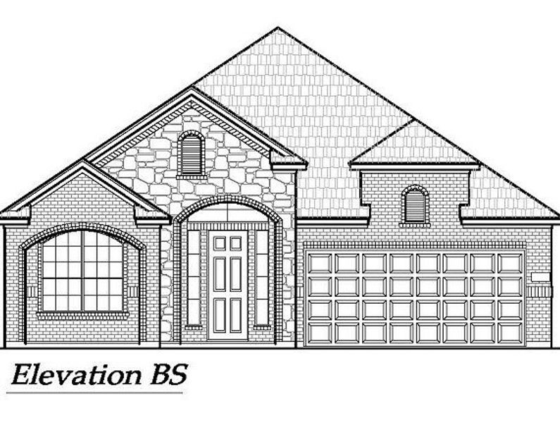 Exterior rendering of this home design in Las Lomas, Forney, TX (Image 24).