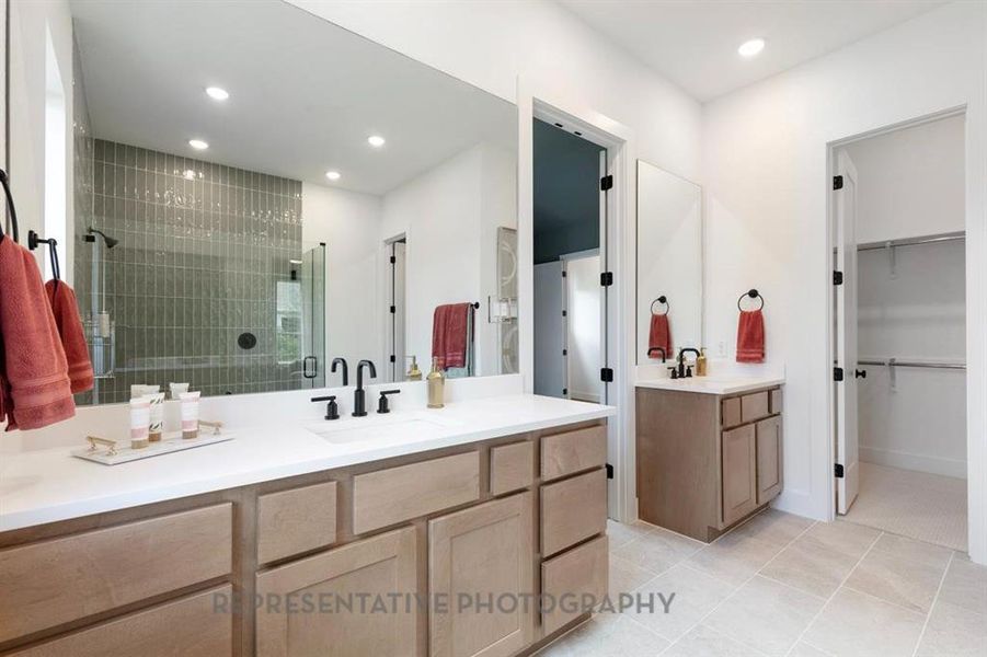 Furnished interior view inside a new home in Mosaic: 60ft. lots, Celina (Image 11).