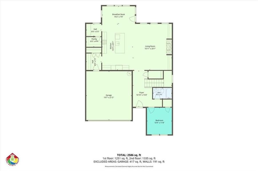 2D floor plan layout of this home in , Acworth, GA (Image 6).