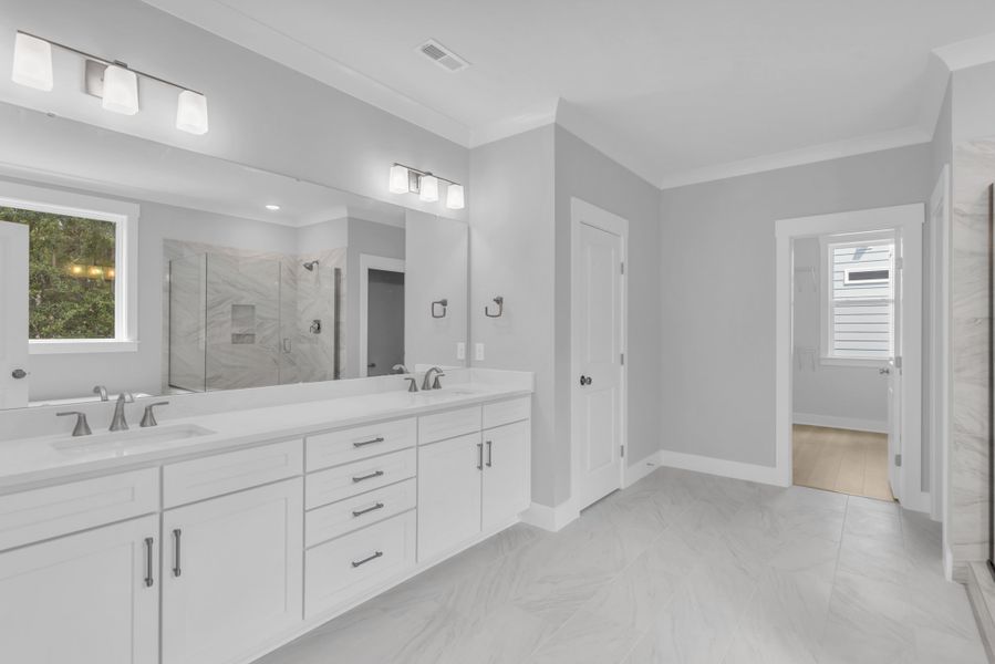 Representative furnished interior of a home built from the The Hampton by RobuckHomes in Stonehenge, Raleigh (Image 13).