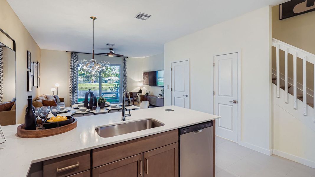 Representative furnished interior of a home built from the Waverly by D.R. Horton in Lakeside Landing, Royal Palm Beach (Image 11).