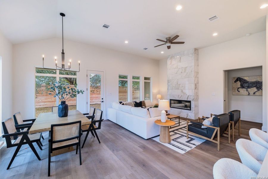 Furnished interior view inside a new home in , New Braunfels (Image 7).