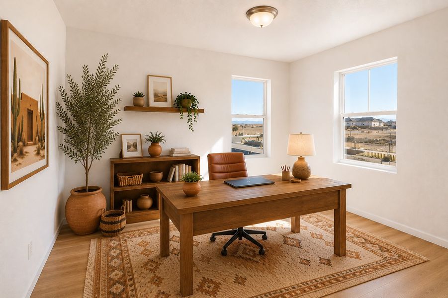 Furnished interior view inside a new home in Trailstone, Arvada (Image 10).
