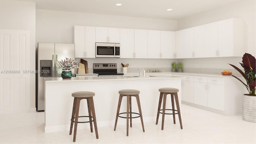 Furnished interior view inside a new home in Wildwood Groves, Miami (Image 7). Furnished interior view inside a new home in Wildwood Groves, Miami (Image 7).