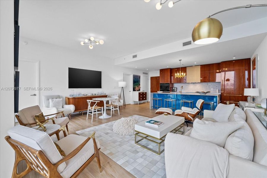 Furnished interior view inside a new home in , Miami (Image 4).