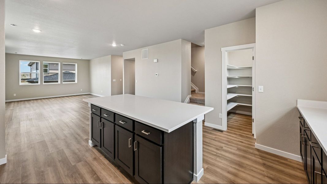 Furnished interior view inside a new home in Windler Townhomes, Aurora (Image 15). Furnished interior view inside a new home in Windler Townhomes, Aurora (Image 15).