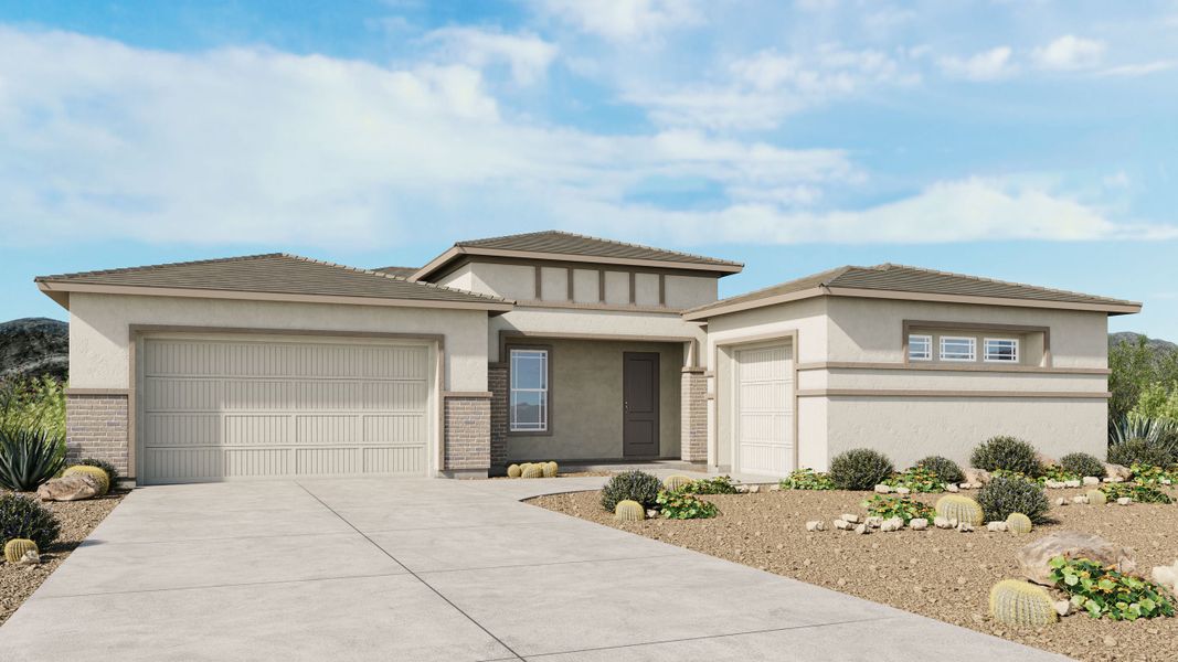 Representative exterior photo of a completed home built from the Belmont by Taylor Morrison in Borgata Summit, Queen Creek, AZ (Image 3).