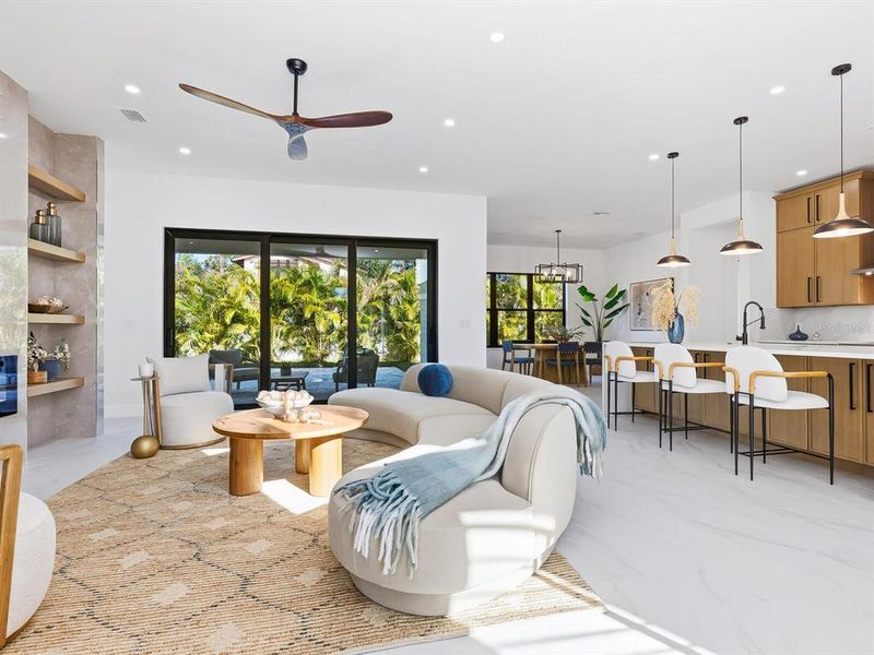 Furnished interior view inside a new home in , Sarasota (Image 41).