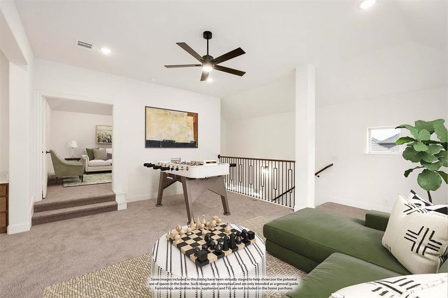 Furnished interior view inside a new home in Windsong Ranch Classic 61, Prosper (Image 15).