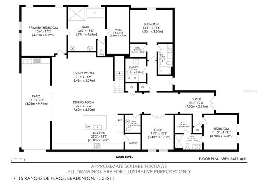 2D floor plan layout of this home in , Lakewood Ranch, FL (Image 7). 2D floor plan layout of this home in , Lakewood Ranch, FL (Image 7).