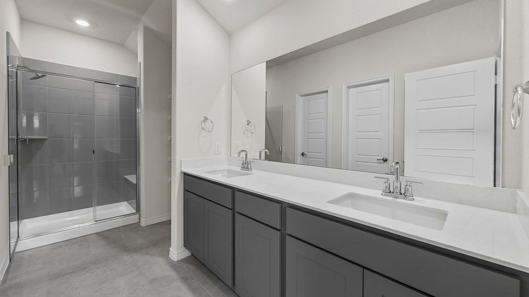 Representative furnished interior of a home built from the Bentworth by D.R. Horton in Elevon, Lavon (Image 7).