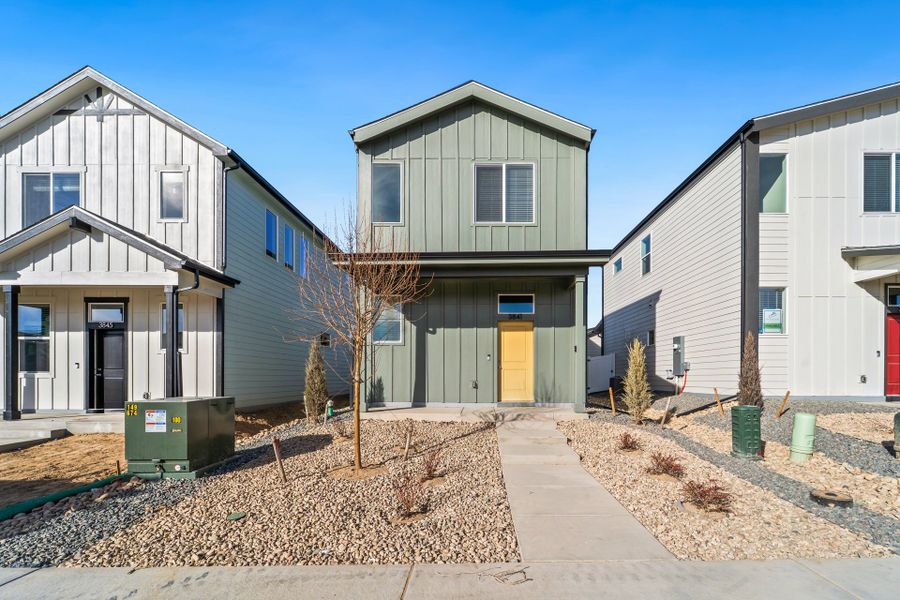 Representative exterior photo of a completed home built from the Telluride by Baessler Homes in Liberty Draw, Evans, CO (Image 26).