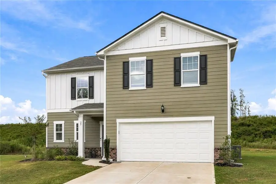 Front exterior of a new home in Casteel, Bethlehem, GA, highlighting curb appeal (Image 23).