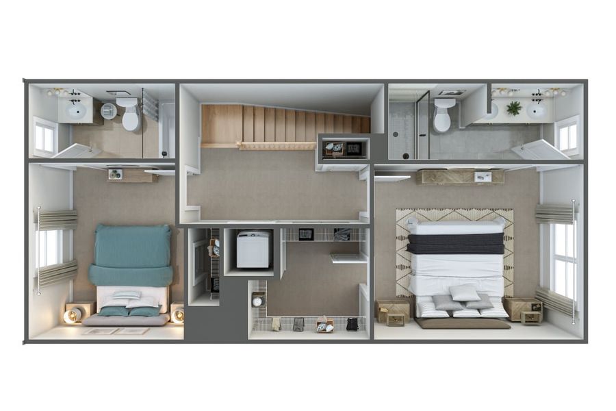 2D floor plan layout of this home in Context at Oakhurst, Charlotte, NC (Image 5). 2D floor plan layout of this home in Context at Oakhurst, Charlotte, NC (Image 5).