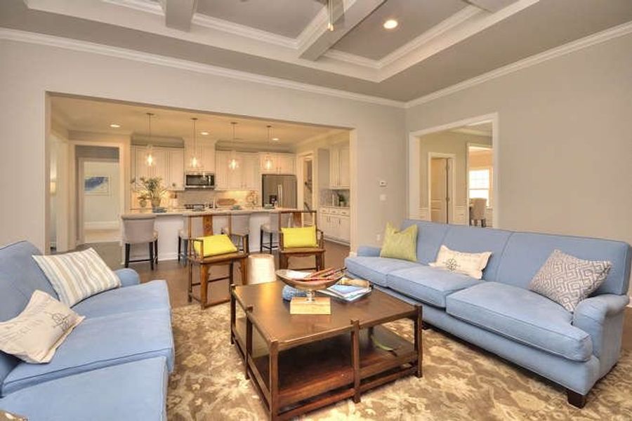 Representative furnished interior of a home built from the Hardwick by True Homes in Edgewater - Harbor Pointe, Lancaster (Image 9).