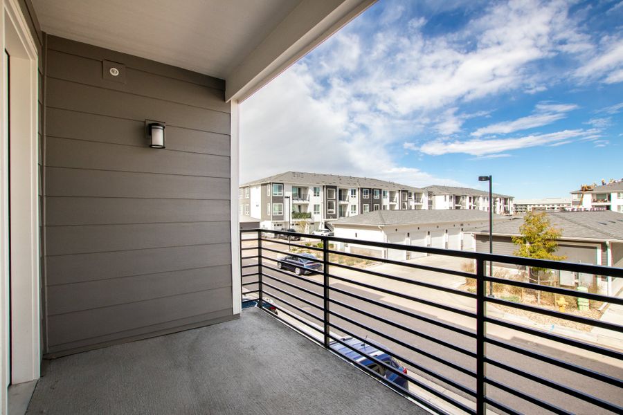 Exterior details and patio area of a home in Gateway Commons, Denver (Image 3). Exterior details and patio area of a home in Gateway Commons, Denver (Image 3).