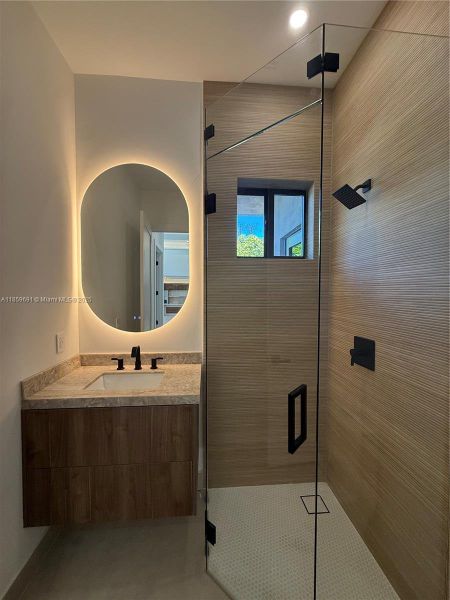 Furnished interior view inside a new home in , Miami (Image 13).