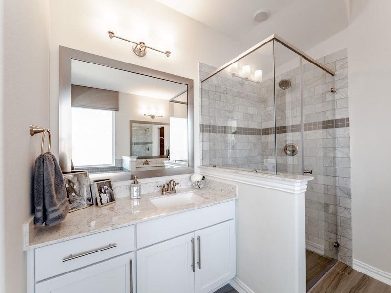 Furnished interior view inside a new home in Massey Oaks, Pearland (Image 13).