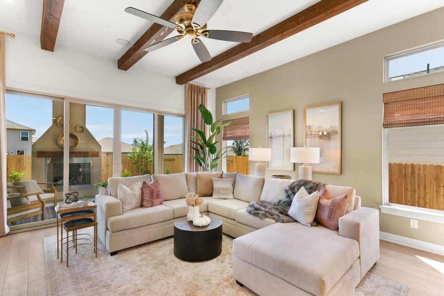 Furnished interior view inside a new home in Nolte Farms, Seguin (Image 26).