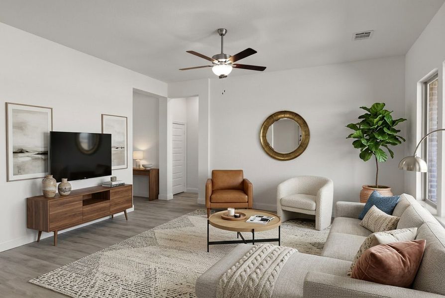 Furnished interior view inside a new home in Park Trails, Forney (Image 4).