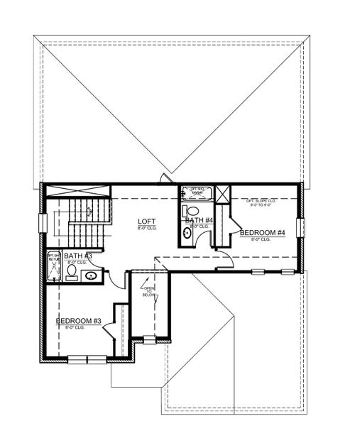 2D floor plan layout for the Madison by Cambridge Homes in Ribbonwood, Aubrey, TX (Image 5). 2D floor plan layout for the Madison by Cambridge Homes in Ribbonwood, Aubrey, TX (Image 5).