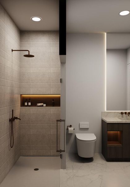 Furnished interior view inside a new home in , Spring (Image 31).