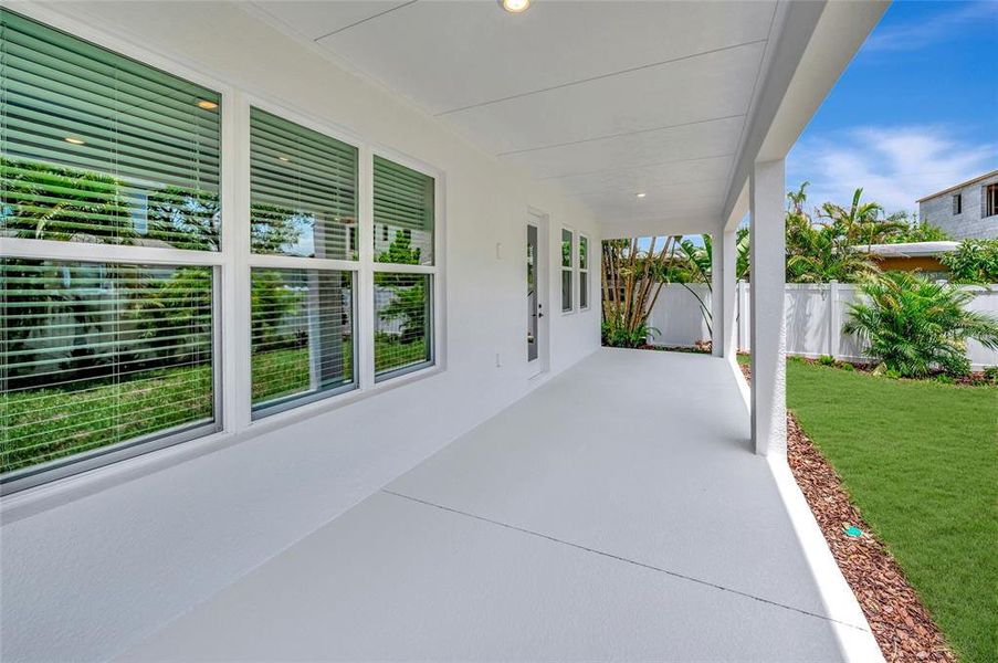 Exterior details and patio area of a home in South Tampa - Urban Collection, Tampa (Image 14).