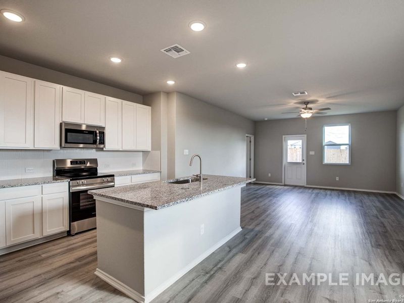 Furnished interior view inside a new home in Agave, San Antonio (Image 2).