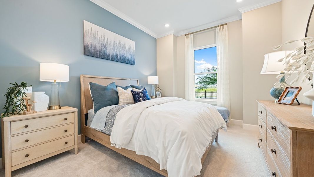 Furnished interior view inside a new home in Esplanade at Kingston, Estero (Image 14).