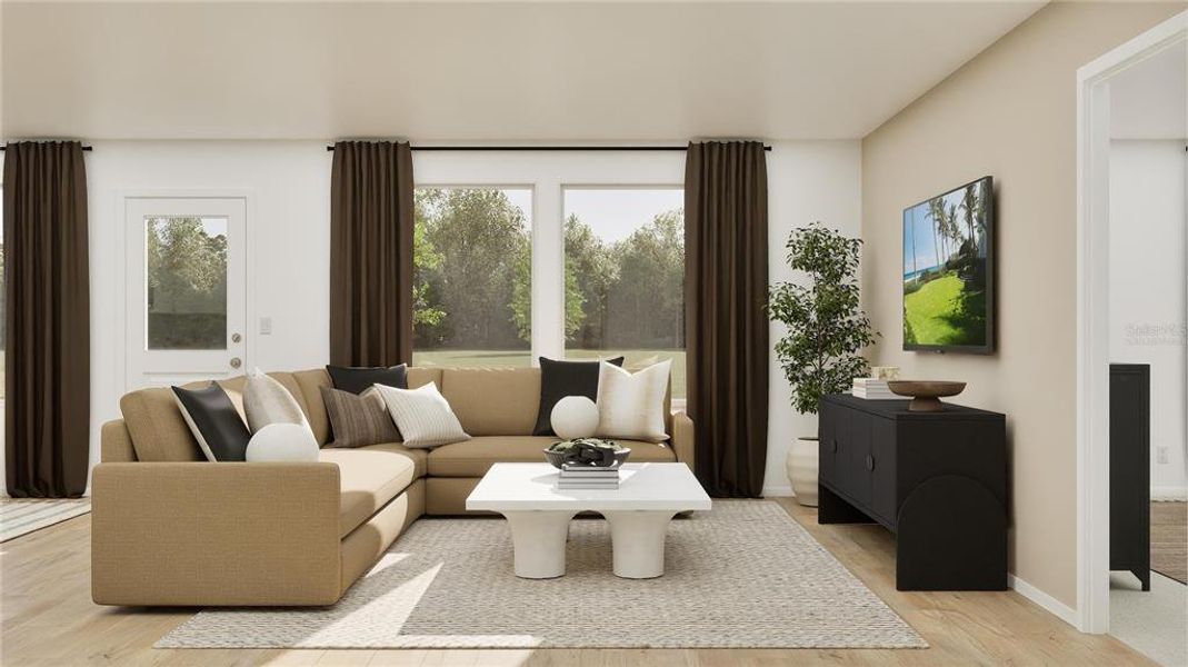 Furnished interior view inside a new home in Crosswinds, Haines City (Image 2).