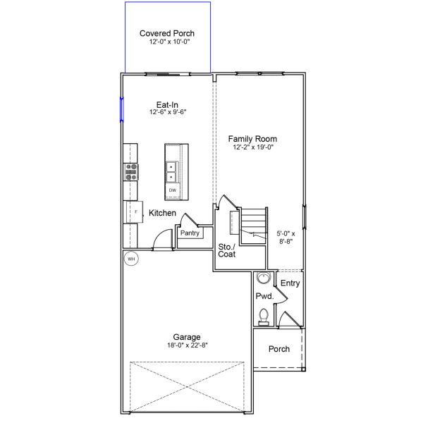2D floor plan layout of this home in Central Creek, Goose Creek, SC (Image 3).