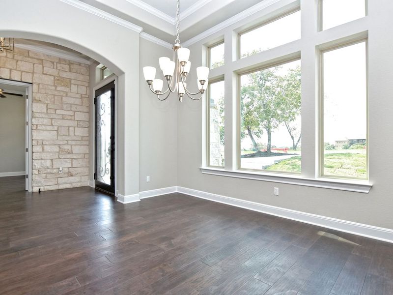 Representative unfurnished interior of a home built from the Coronado I by Giddens Homes in Clearwater Ranch, Liberty Hill (Image 111).