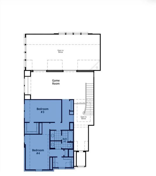 2D floor plan layout for the 224 Plan by Highland Homes in Harvest Green, Richmond, TX (Image 5). 2D floor plan layout for the 224 Plan by Highland Homes in Harvest Green, Richmond, TX (Image 5).