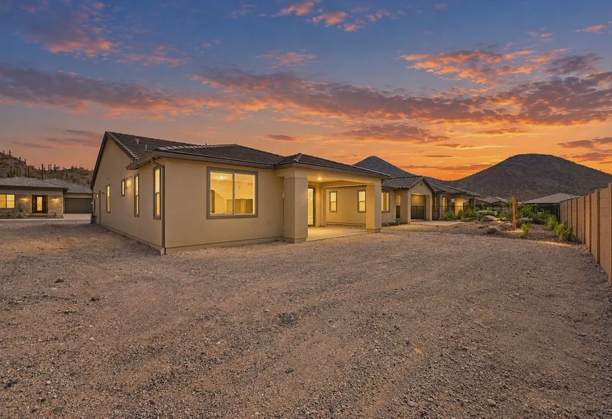 Trilogy Ridgecrest Flourish HS 132 Ext Back Dusk - 13 of 13 Trilogy Ridgecrest Flourish HS 132 Ext Back Dusk - 13 of 13