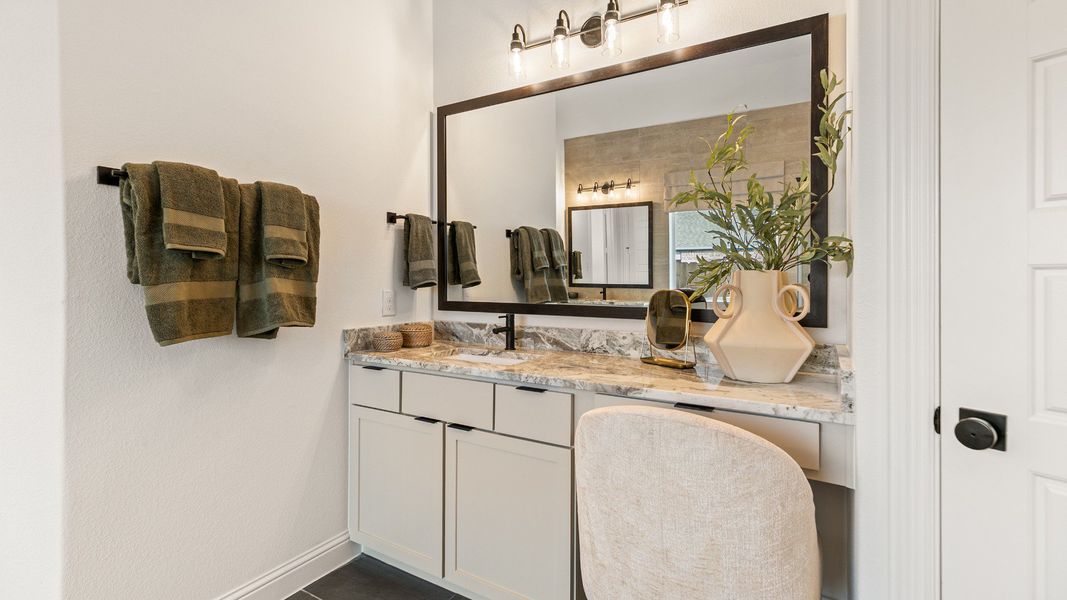 Representative furnished interior of a home built from the Rosewood by DRB Homes in Brookewater, Rosenberg (Image 17).