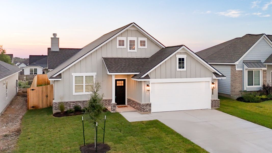 Representative exterior photo of a completed home built from the The Rose by Avonley Homes in Pinemont, Bryan, TX (Image 2).