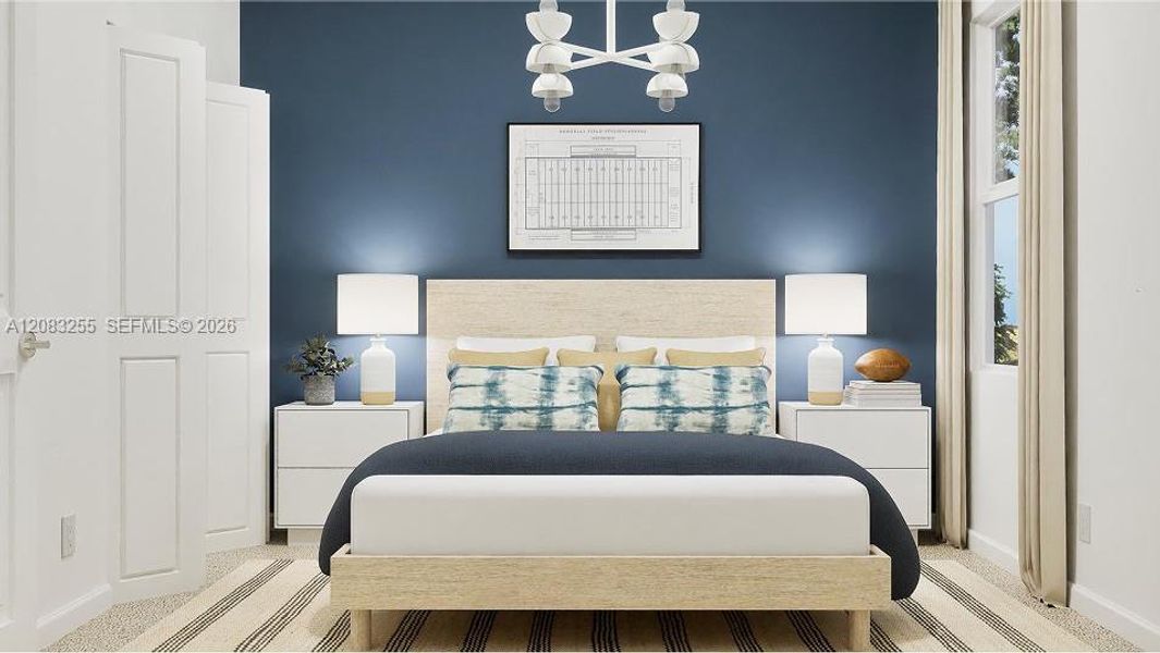 Furnished interior view inside a new home in Coral Landings, Miami (Image 11).