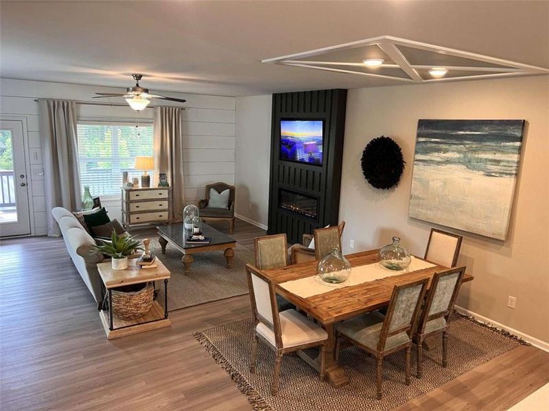 Furnished interior view inside a new home in Nickel Creek at Newnan Crossing, Newnan (Image 10).